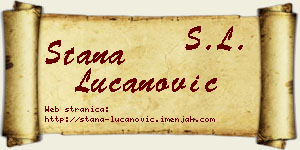 Stana Lučanović vizit kartica